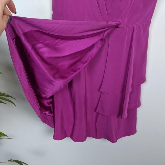 Temperley London 100% Silk Barbie Pink Cocktail Dress 6 Date Night Out - Picture 6 of 11